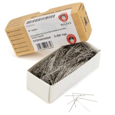 Alfileres 34 mm nº 8 acero niquel Waldes - Caja 0.5 kg...