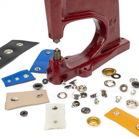 Máquina prensa remachadora N4, Perforar cuero, fornituras, botones, remaches, ojales