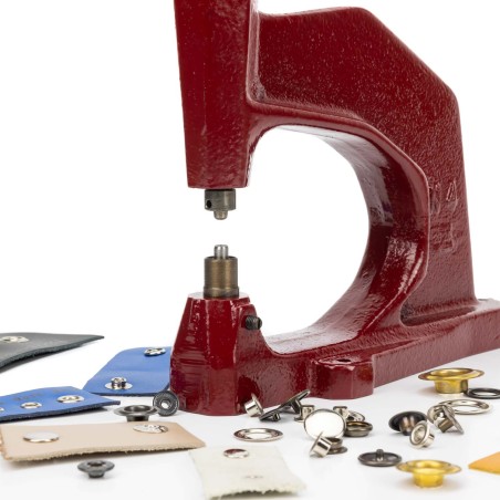 Máquina prensa remachadora N4, Perforar cuero, fornituras, botones, remaches, ojales