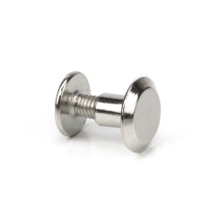 Remache cabeza plana tornillo con rosca níquel plateado -...