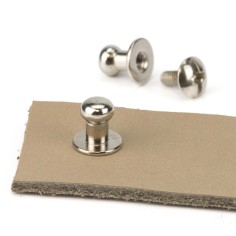 Gemelo remache tornillo con rosca níquel plateado, para...