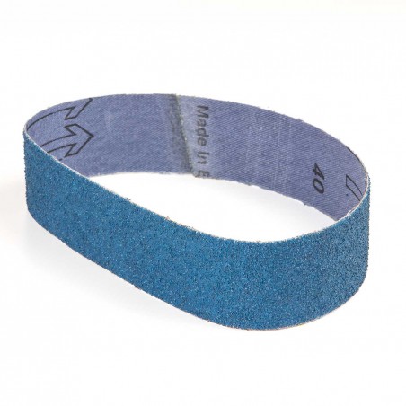 Banda de lija tela azul 435x35 mm grano 40 - x10 uds