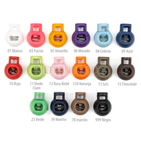 Tope tensor cordón plástico redondo 24 x 17 mm