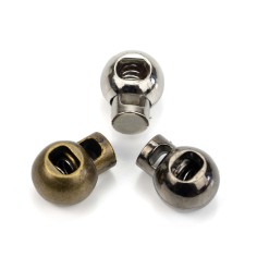 Tope tensor cordón plástico redondo metalizado 24 x 17 mm