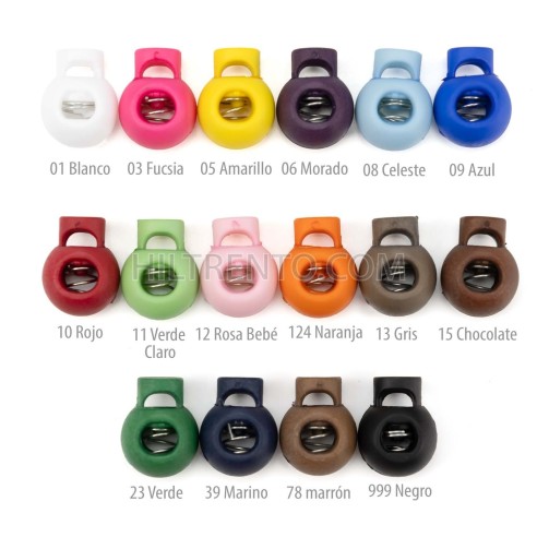 Tope tensor cordón plástico redondo 18 x 15 mm