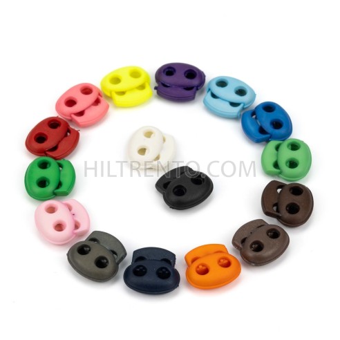 Tope tensor cordón plástico doble agujero 16 x...