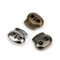 Tope tensor cordón plástico metalizado doble agujero 16 x...