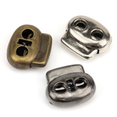 Tope tensor cordón plástico metalizado doble agujero 22 x...