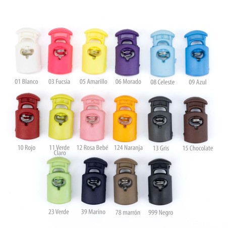 Tope tensor cordón plástico alargado 24 x 17 mm