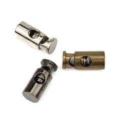 Tope tensor cordón plástico metalizado cilíndrico 24 x 9 mm