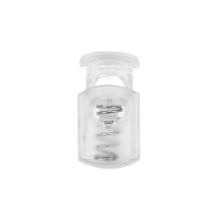 Tope tensor cordón plástico transparente alargado 20 x 9 mm