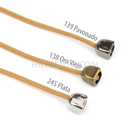 Tapa nudos terminal metalizado extremo cordón...