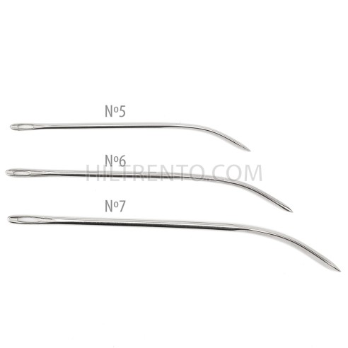 Aguja de enfardar coser sacos 125 mm Nº5 ref. 220