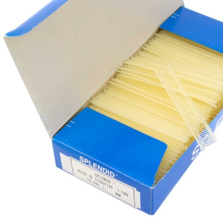 Navete nylon etiquetas calcetines 11 mm fino, transparente Splendid - Caja 10.000 uds