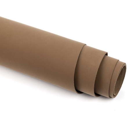 Piel cuero vacuno lavable, liso y suave, color cuero, 1.8 - 2.0 mm