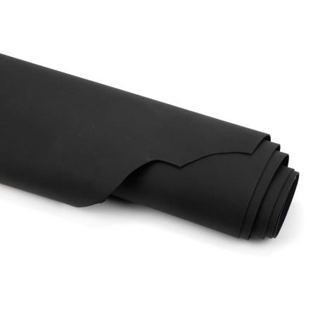 Piel cuero vacuno lavable, liso y suave, color negro, 1.8 - 2.0 mm
