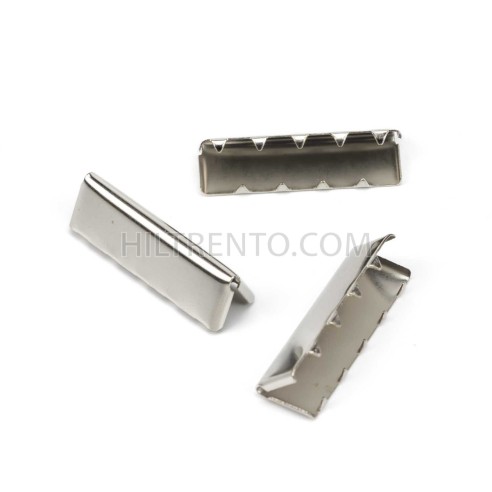 Terminal metálico plateado 30 mm para extremo...