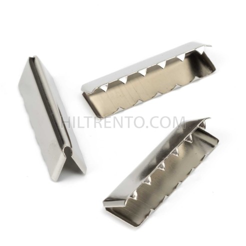 Terminal metálico plateado 40 mm para extremo...