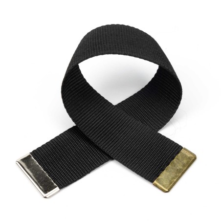 Terminal metálico oro viejo 40 mm para extremo de cinta