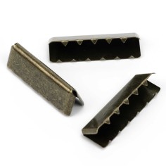 Terminal metálico oro viejo 40 mm para extremo de cinta