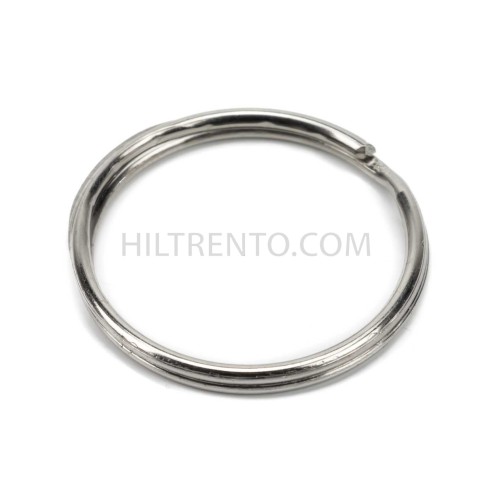 Anilla de llavero plateada 28 mm