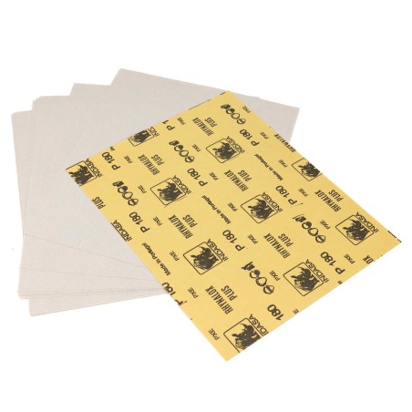Papel de lija Indasa Rhynalox plus 230x280 mm grano 180 - Pack 10 hojas
