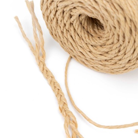 Hilo de rafia beige kraft 3 cabos 3.5 mm