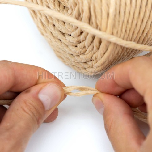 Hilo de rafia beige kraft 3 cabos 3.5 mm