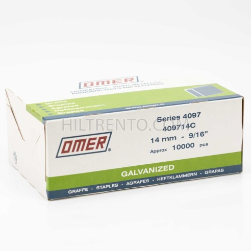 Grapas omer 4097 C 14 mm - Caja 10.000 unidades