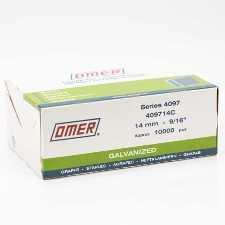 Grapas omer 4097 C 14 mm - Caja 10.000 unidades