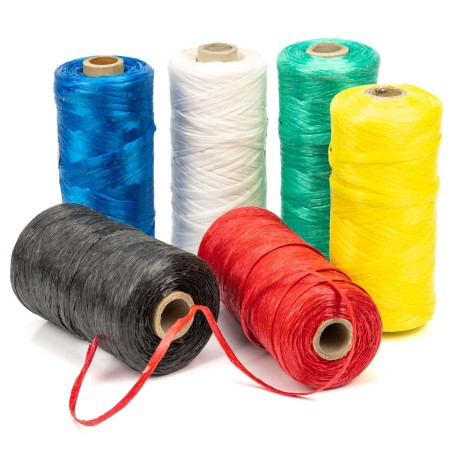 Hilo de rafia plana 4 mm agricultura atar plantas - Bobina 400 mts