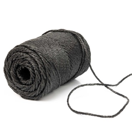 Hilo rafia negro grueso 5 mm - Bobina 200 mts