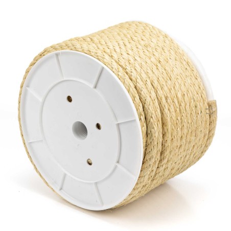 Cuerda gruesa natural sisal 14 mm alta resistencia, para construcción, barandillas, decoración - Bobina 50 mts