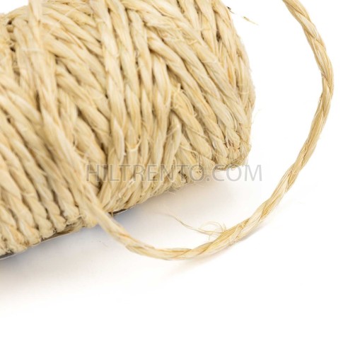 Cuerda rústica de sisal torcida 2 cabos 3 mm -...