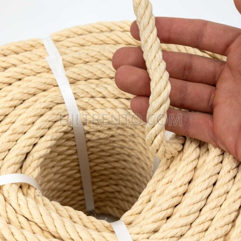 Cuerda polipropileno beige imitación sisal 10...