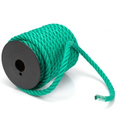Cuerda gruesa verde polietileno torcida 12 mm para...