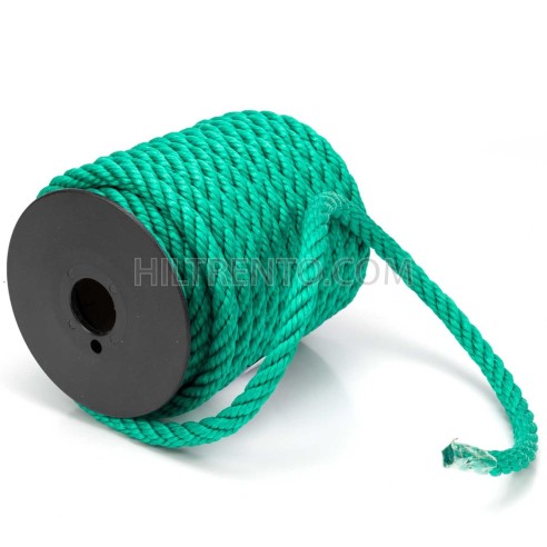 Cuerda gruesa verde polietileno torcida 12 mm...