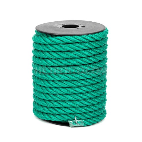 Cuerda gruesa verde polietileno torcida 12 mm...