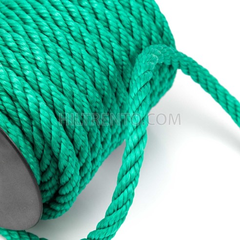 Cuerda gruesa verde polietileno torcida 12 mm...