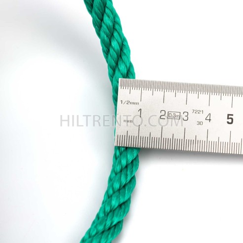 Cuerda gruesa verde polietileno torcida 12 mm...