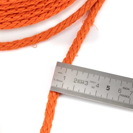 Cuerda polietileno naranja de salvamento 8 mm - Carrete 100 mts