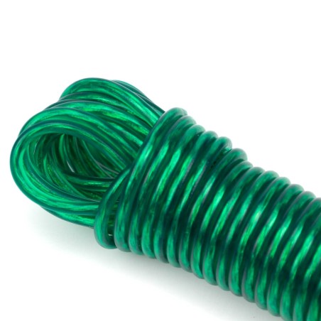 Cable acero 4 mm recubierto de plástico PVC para tendederos y toldos - Madeja 10 mts