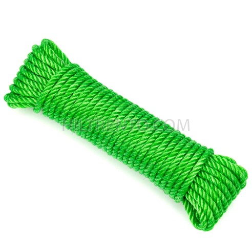 Cuerda 5 mm polietileno torcida verde - Madeja...