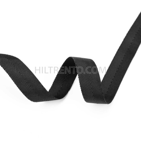 Cinta espiga 25 mm polipropileno negra - Rollo...