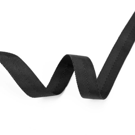 Cinta espiga 25 mm polipropileno negra - Rollo 50 metros