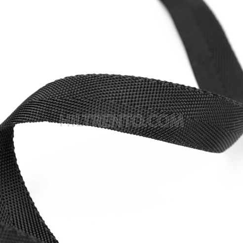 Cinta espiga 25 mm polipropileno negra - Rollo...