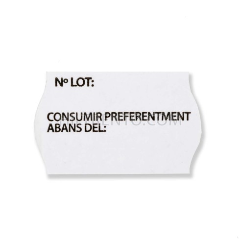 Rollo 1000 etiquetas 26x16 Alimentarias, Nº...