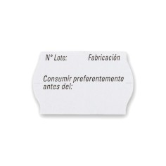 Rollo 1000 etiquetas 26x16 Alimentarias, Nº lote,...