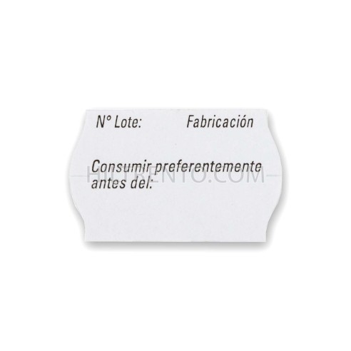 Rollo 1000 etiquetas 26x16 Alimentarias, Nº...