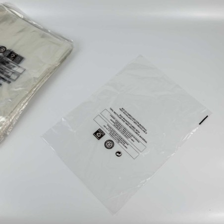 Bolsa reciclada transparente seguridad perforada 25x35 - Pack 1000 uds